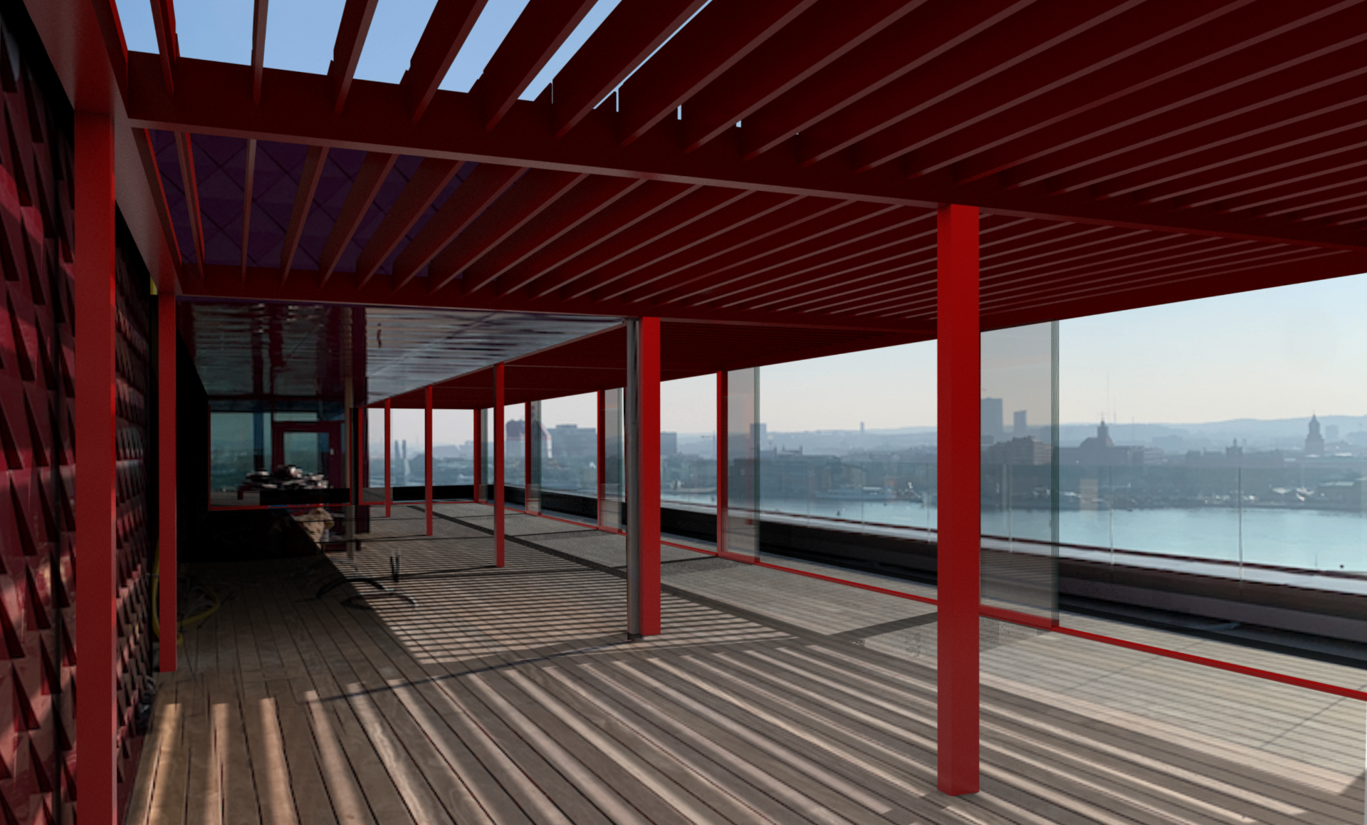 Clarion hotel the pier fran vaderberoende till aret runt nju – uteservering av PS Skylt & Inredning