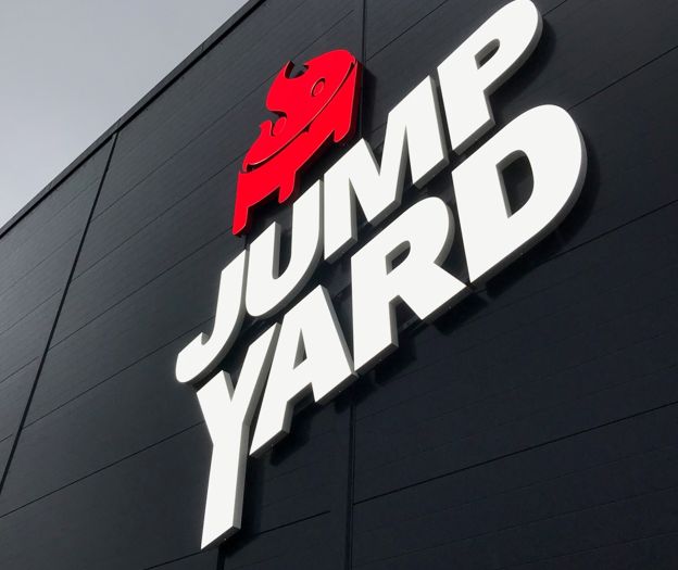 Skyltning för JumpYard – PS-projekt